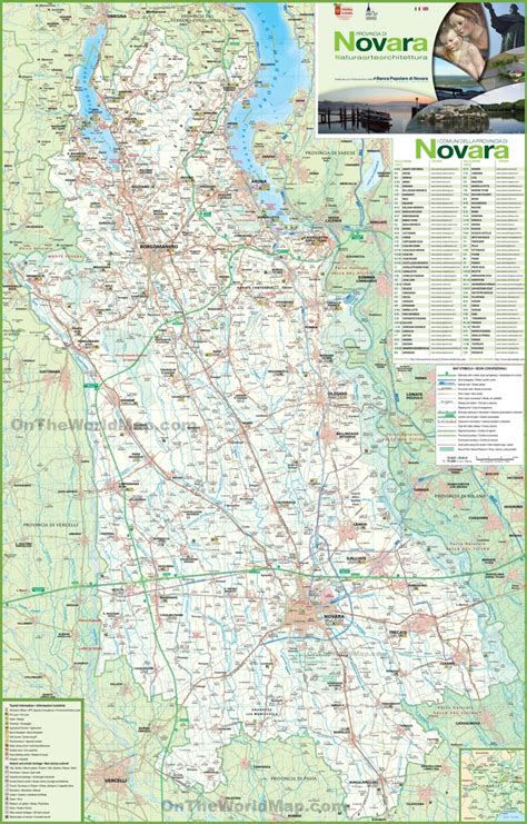 Province of Novara Map 